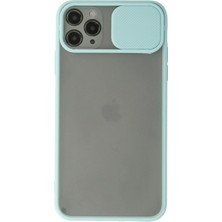 CADDE101 Newface Iphone 11 Pro Kılıf Palm Buzlu Kamera Sürgülü Silikon - Turkuaz