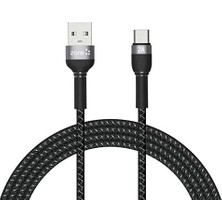 Prime Shira Serisi Type-C USB Kablo 2 Metre Siyah