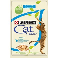 Prime Purına Cat Chow Yetişkin Kediler Için Somonlu Sebzeli Yaş Mama 85 Gram