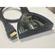 Prime 4K HDMI Switch 3 Port HDMI Switch 50 cm Kablolu HDMI Çoğaltıcı