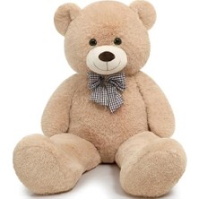 Prime Peluş 120 cm Papyonlu Sevimli Ayı - Sevgiliye Özel Hediye Boz