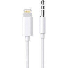 Prime Lightning ile Uyumlu Aux Kablo 1m Beyaz YK-AX800