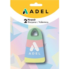Adel Blister Piramit Çift Hazneli Kalemtıraş - 8 Adet