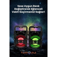 Prime Bluetooth Hoparlör Taşınabilir Ses Bombası LED Işıklı Ses Radyolu Speaker Sd Kart-Usb