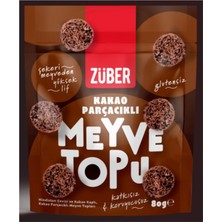 Züber Kakao Parçacıklı Meyve Topu 80 G - 8 Adet