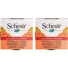 Prime Schesir Yetişkin Köpek Konservesi 150 gr Tavuk Etli + Papaya (2 Paketi)