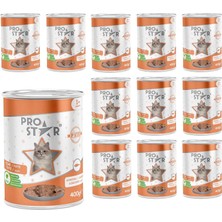 Prime Prostar Yetişkin Kedi Somonlu Pate Yaş Mama 400 gr x 12 Adet