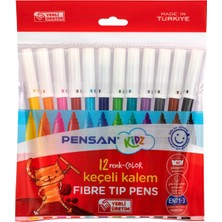 Pensan Kidz Keçeli Boya Kalemi 12'li - 6 Adet