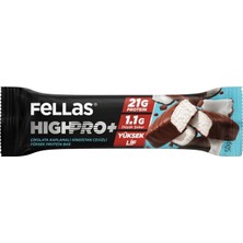 Fellas Çikolatalı Kaplamalı Hindistan Cevizli Highpro Protein Bar 50 G - 7 Adet