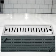 Prime Siyah Renk Uzun Model Kötü Koku Önleyici Silikon Mat Banyo Mutfak Lavabo Balkon Gider Tıpası Kapağı