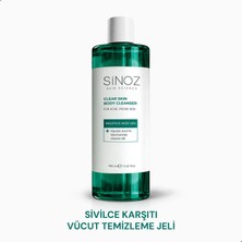 Sinoz Clear Skin Body Cleanser Sivilce Karşıtı Vücut Temizleme Jeli 400 ml