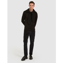 Pierre Cardin Siyah Straight Fit Kanvas Pantolon 50331185 VR046