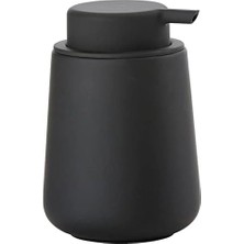 One Banyo Için Sabunluk, Seramik Sabunluk, El Sabunu/sıvı Sabun Için, Çap 8 Cm, Yükseklik 11,5 Cm, Kapasite 250 Ml, Siyah
