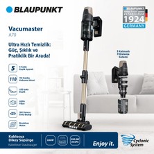 Blaupunkt A70 30.000Pa Güçlü Emişli Dikey Süpürge - 110 dk Uzun Pil | HEPA Filtre | 1 L Toz Haznesi