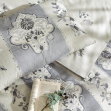 Taç Edwina DESENLI%100 Pamuk Nevresim Takımı, Gri, Çift Kişilik (Nevresim: 200X220 Cm/çarşaf: 240X260 cm / 2 Adet Yastık Kılıfı: 50X70 Cm)