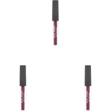 Uzun Süre Kalıcı Kadifemsi Kuruma Yapmayan Mat Likit Ruj - Lipstick 517 Plum (3 Paketi)