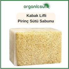 Doğal Kabak Lifli Pirinç Sabunu 120 gr 1 Adet Tüm Cilt Tipleri Için Beyazlatma Etkili E ve B Vitaminli