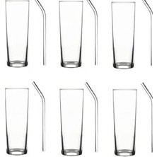 Cam Pipetli Votka Limonata Bardağı Meşrubat Bardak Seti 12 Parça