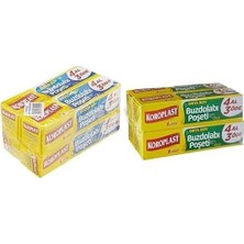 Küçük Boy 160'LI 4 Al 3 Öde Buzdolabı Poşeti (4 x 40 Adet) ve Orta Boy 80'li 4 Al 3 Öde Buzdolabı Poşeti (4 x 20 Adet)