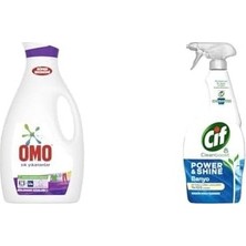 Sıvı Çamaşır Deterjanı Sık Yıkanan Çamaşırlar Için, 2470 Ml, 38 Yıkama, 1 Adet(1) Cif Power Cleanboost Sprey Temizleyici Banyo Için Temizleyici ve Kir
