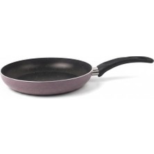 Optimum Argos Plus 26 cm Mor Kırçıl Granit Efektli Yapışmaz Kızartma ve Sote Tavası