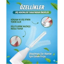 L-Shaped Diş Arası Fırçası 10 Adet Beyaz Renk Arayüz Fırçası Seti 0.4 mm Diş Bakımı Diş Arası Temizleme