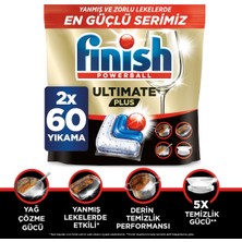 Finish Ultimate Plus 120 Kapsül Bulaşık Makinesi Deterjanı Tableti ( 2 x 60 Kapsül)