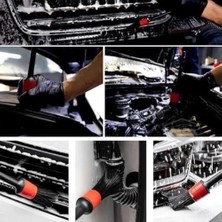 Araç Içi Temizlik Fırça Seti 7'li Oto Detay Fırçası Yumuşak Toz Alma Klima Havalandırma Torpido Temizlik Aleti Jant Köpük Temizleme Motor Detay