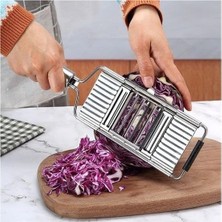 Ayarlanabilir 3 Farklı Başlıklı Tutmalı Sebze Dilimleyici Peynir Rendeleyici Aparat, Metal Sağlam Rende