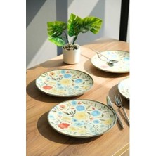 Tabakevi Tabak Evi Porselen Fiori Tuval Pasta Tabağı 20CM 4 Kişilik 4 Parça TVL4PTPRS1212