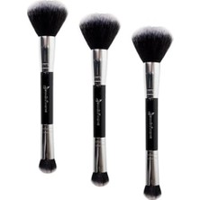 Professional Çift Taraflı Makyaj Fırçası (Allık-Pudra & Kapatıcı) - 492 (3 Paketi)