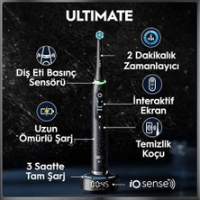 Oral-B IO10 Kozmik Siyah Şarjlı/elektrikli Diş Fırçası, 1 Fırça Başlığı, Hızlı Manyetik Şarj Cihazı, Uzun Ömürlü Pil, Şarj Eden Seyahat Kabı