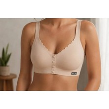 Best Bra Lingerie Önden Düğmeli Kalın Ayarlanabilir Askılı ve Çıkartılabilir Pedli Iz Yapmayan Lazer Kesim Balensiz Sütyen - Lazer 3530