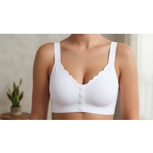 Best Bra Lingerie Önden Düğmeli Kalın Ayarlanabilir Askılı ve Çıkartılabilir Pedli Iz Yapmayan Lazer Kesim Balensiz Sütyen - Lazer 3530