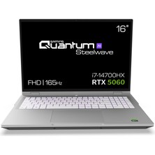 Quantum Gaming Steelwave 16 D I7-14700HX 16GB Ddr5 1tb Nvme RTX5060 8gb Gddr7 16" IPS FHD Gaming Notebook