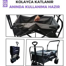 Katlanabilir | Büyük Tekerlekli Plaj ve Kamp Arabası | Çocuk ve Yük Taşıma Için Katlanabilir Alışveriş Arabası | Bahçe, Seyahat ve Alışveriş Için Hafi