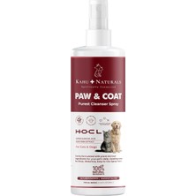 Kahu Naturals Paw&coat, Vücut ve Pati Temizleme SPREYI,%100 Doğal Günlük Temizlik ve Bakım, 250 ml
