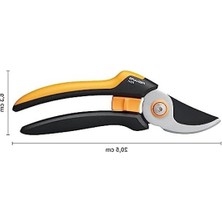 Bypass L Bahçe Makası, Masif, P341, Taze Dallar ve Çalılar Için, Yapışmaz Kaplama, Paslanmaz Çelik Bıçaklar, Uzunluk: 20,5 Cm, Siyah/turuncu, 1057164