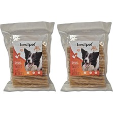 Bestpet Twisted Stick NATURALS,%100 Doğal Deri Köpek Ödül Çubuğu 350 gr (2 Paketi)