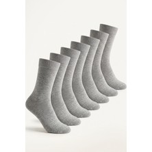Allunique Gri  7'li Organik Pamuklu Soket Çorap