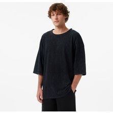 United Unıted4 Oversize Fit Erkek Siyah T-Shirt