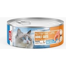 Bpa Nutritive Life Somon Balıklı Yetişkin Kediler Için Konserve Yaş Kedi Maması, (24 x 80 Gr)