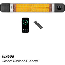 Luxeva Infrared Duvar Tipi Dış Mekan Isıtıcı 2500W Wi-Fi Akıllı IP55 Kafe Teras Balkon Smarty WL Siyah