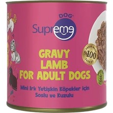 Supreme Dog Sos Içinde Kuzulu Mini Irk Yetişkin Köpek Konservesi 200 gr