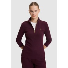 U.S. Polo Assn. Kadın Bordo Tişört 50333780-VR180