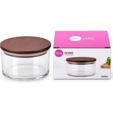 300 ml Bambu Kapaklı Cam Saklama
