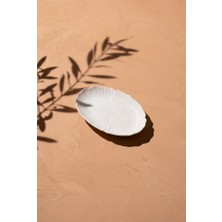 MİEN Flower Porselen Oval 2'li Kayık Tabak 24CM