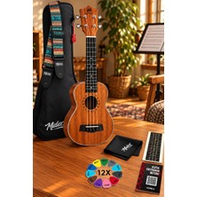 MU-21 PRO Yüksek Kaliteli Maun Soprano Ukulele Seti