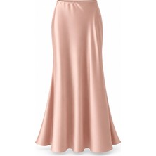 Purple By Banu Beige Maksi Saten Etek