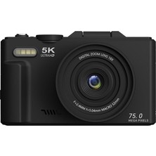 Acton Flip Dijital Kompakt Fotoğraf Makinesi Retro Kamera - Siyah